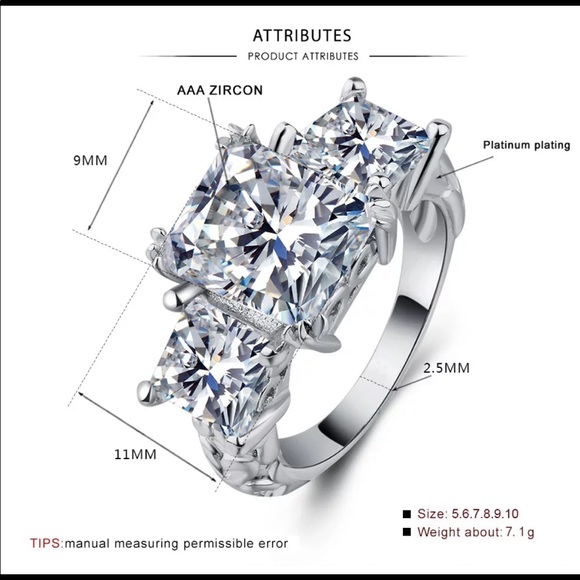 CRYSTAL DREAM AAA Cubic Zirconia Ring GIFT size 7 - Picture 6 of 10